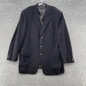 Pal Zileri Blazer Mens 44L Black Wool Made in Italy Ermenegildo Zegna Suit Coat